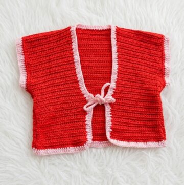 Crochet Tie Cardigan Pattern 5