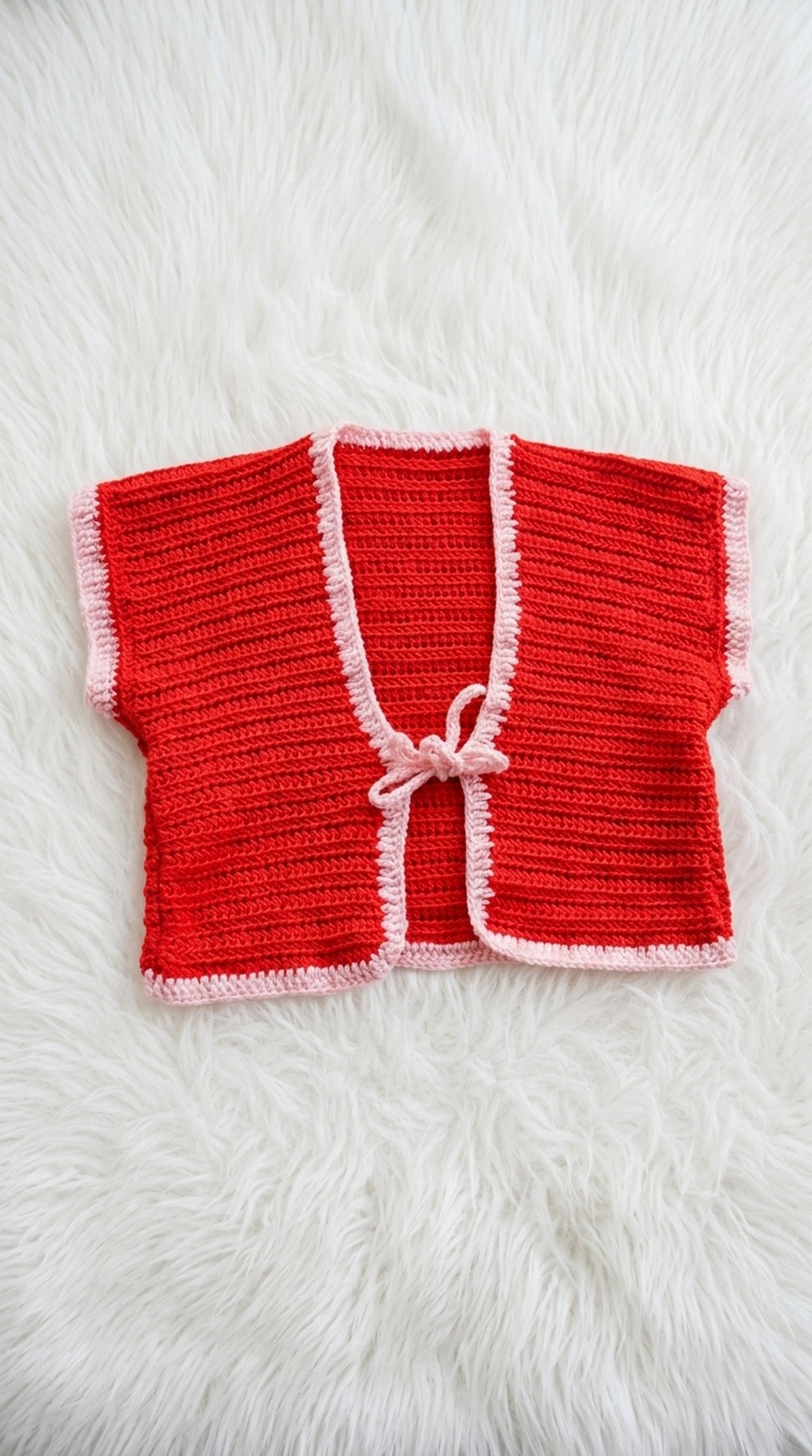 Crochet Tie Cardigan Pattern 5