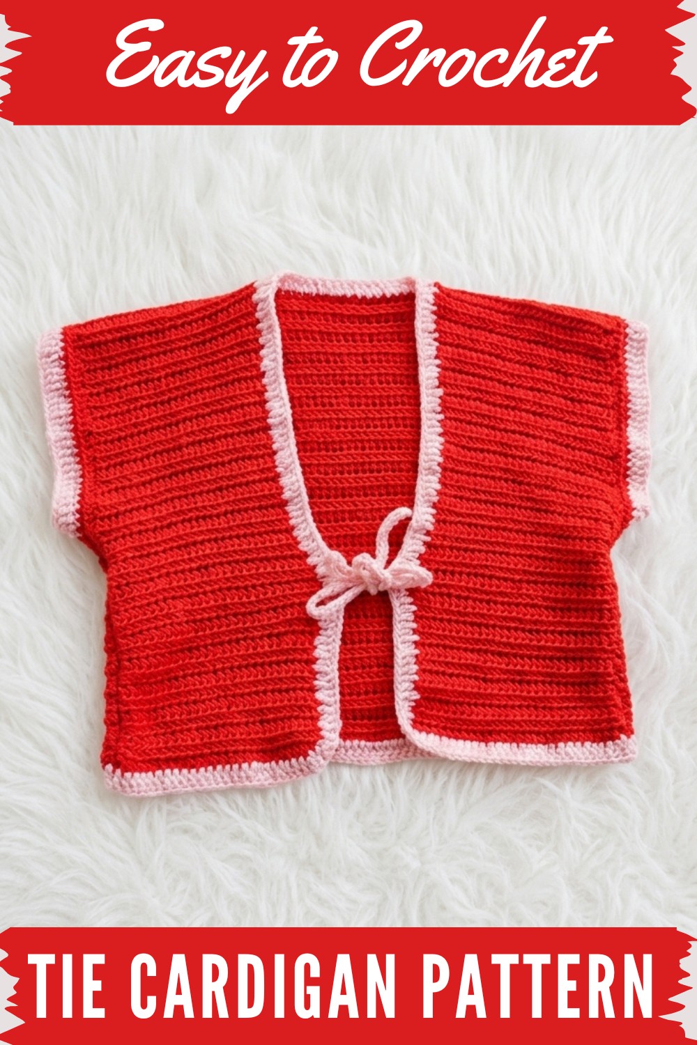 Crochet Tie Cardigan Pattern
