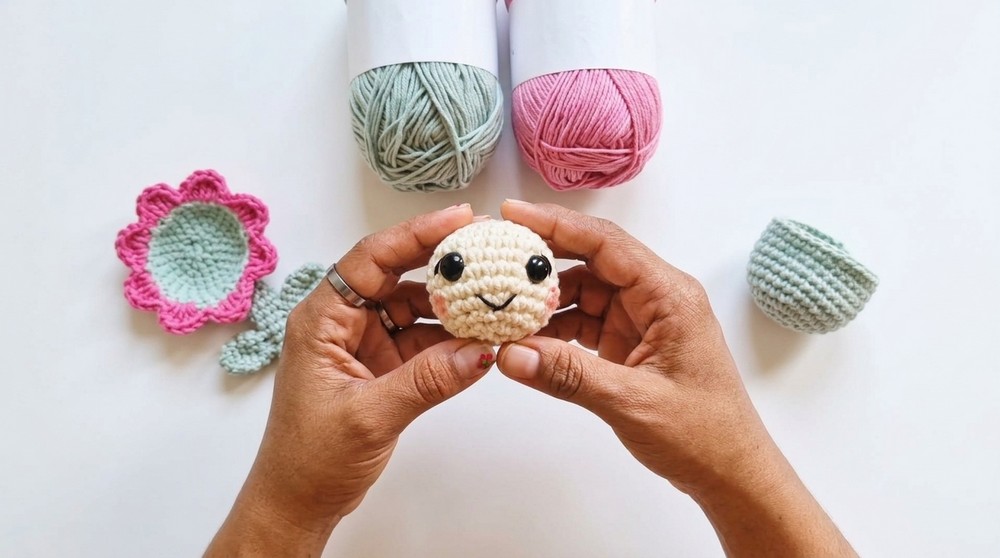 Crochet Smiley Flower Pattern