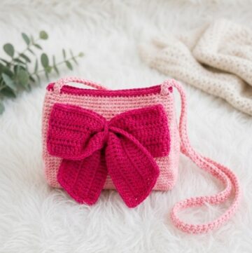 Crochet Shoulder Bow Bag Pattern