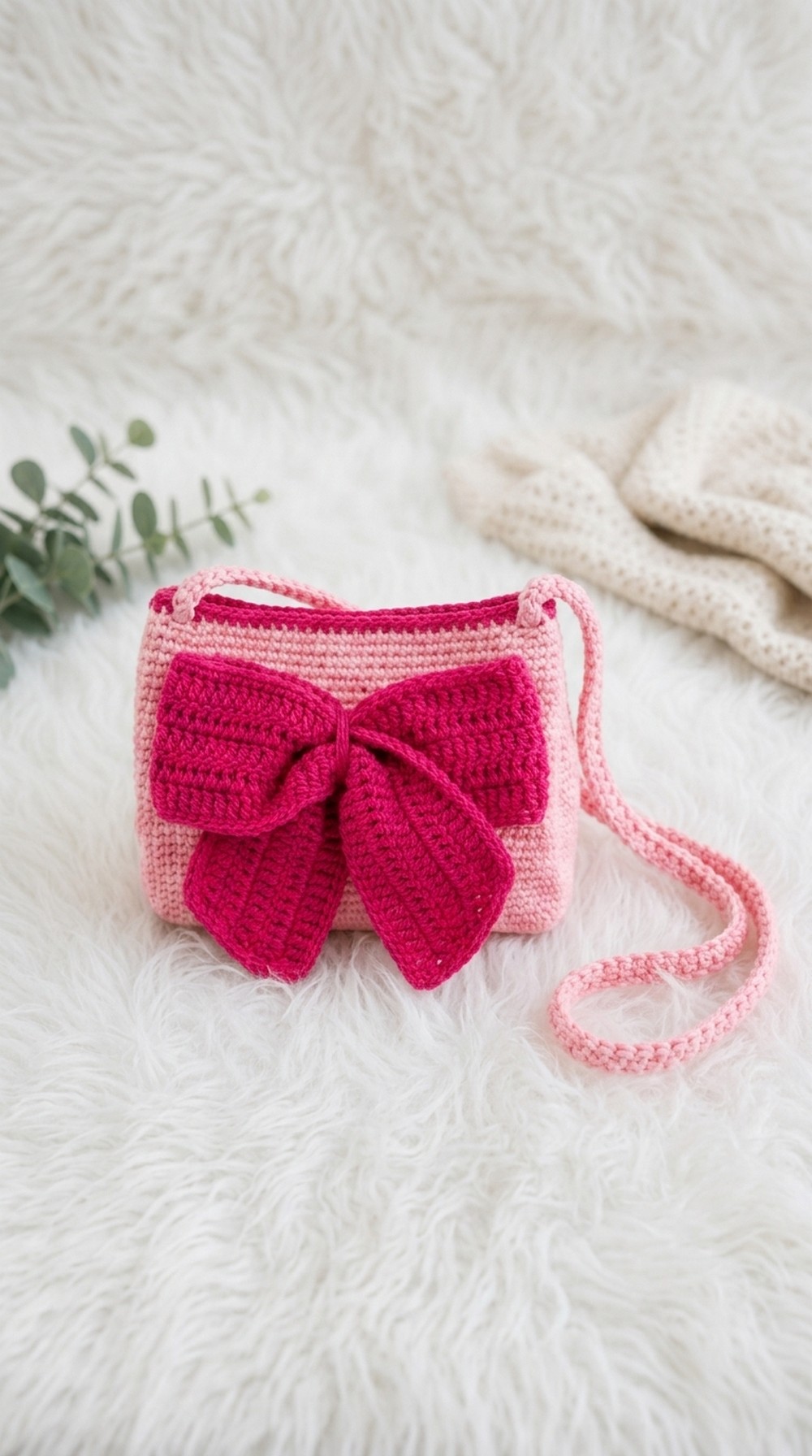 Crochet Shoulder Bow Bag Pattern