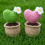 Crochet Heart Cactus Pattern