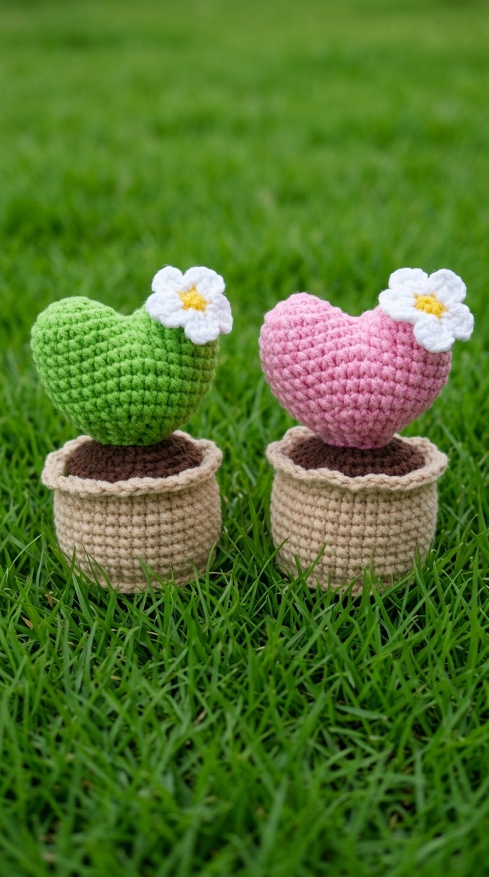 Crochet Heart Cactus Pattern