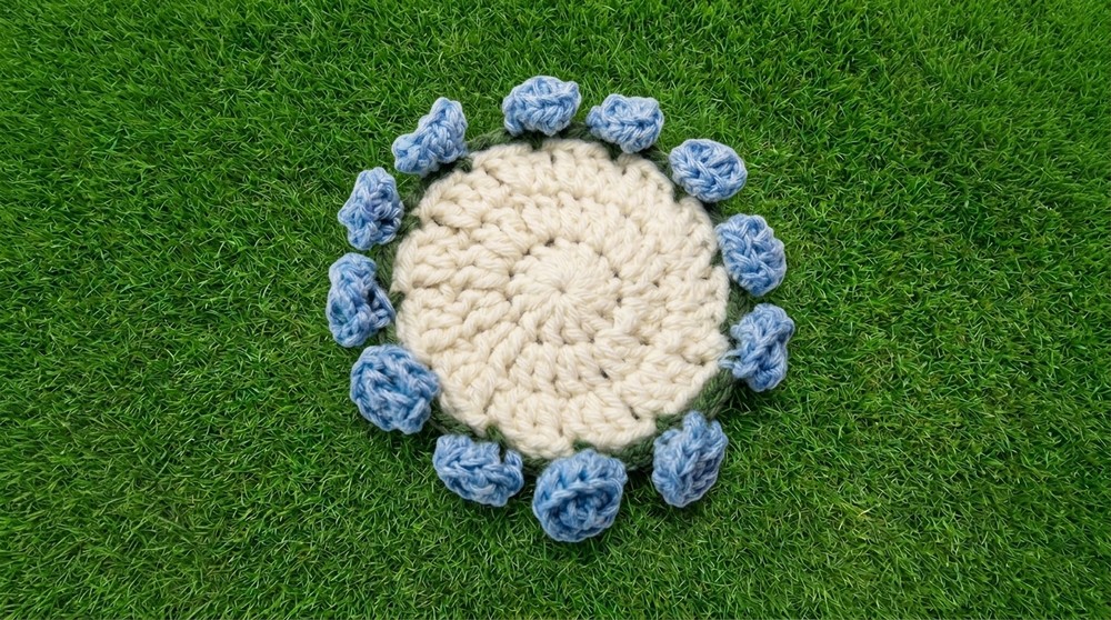 Crochet Flower Coaster Pattern