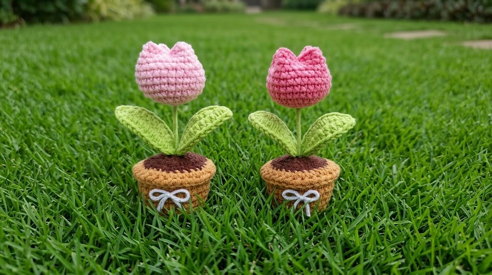 Crochet Mini Tulip Pot Pattern