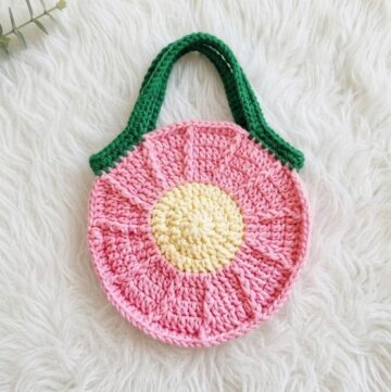 Crochet Circular Daisy Bag Patttern