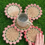 Crochet Tulip Flower Coaster Pattern
