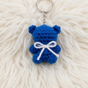 Crochet Bear Keychain Pattern 5