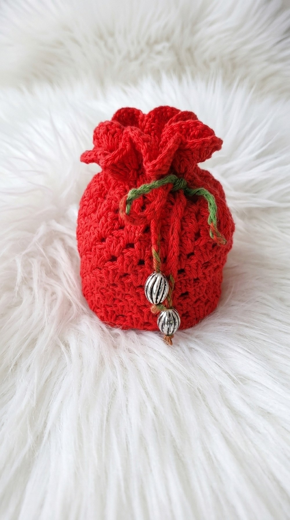 Crochet Drawstring Pouch Pattern 5