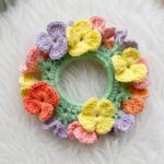 Crochet Floral Scrunchie Pattern 5