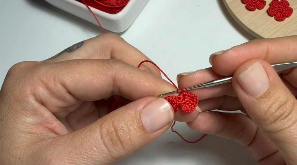 Crochet Flower Earrings Pattern 2