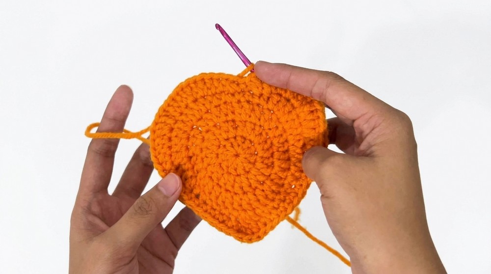 Crochet Heart Coaster Pattern 3
