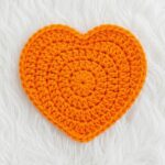 Crochet Heart Coaster Pattern 5