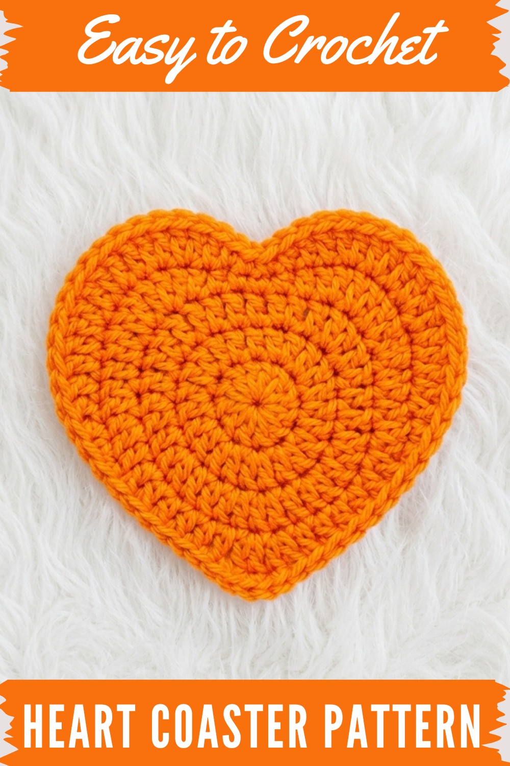 Crochet Heart Coaster Pattern