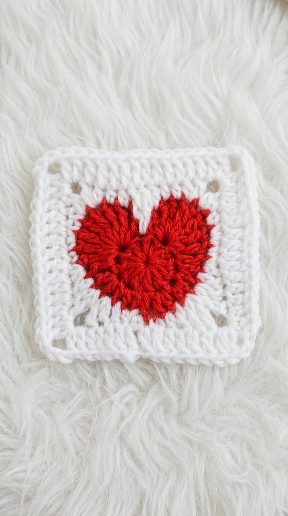 Crochet Heart Granny Square Pattern 5