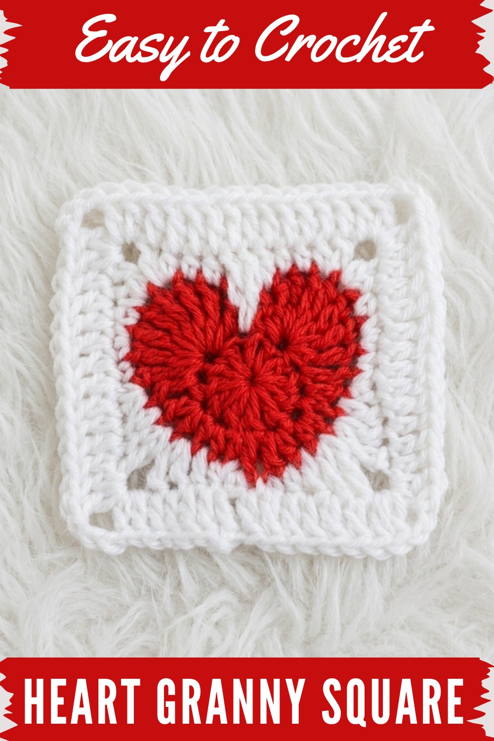 Crochet Heart Granny Square Pattern