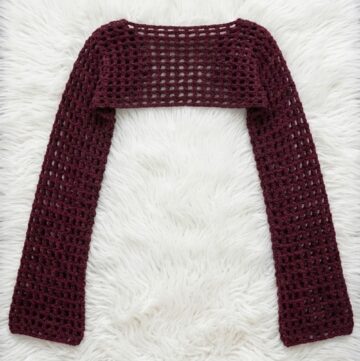 Crochet Mesh Shrug Pattern 5