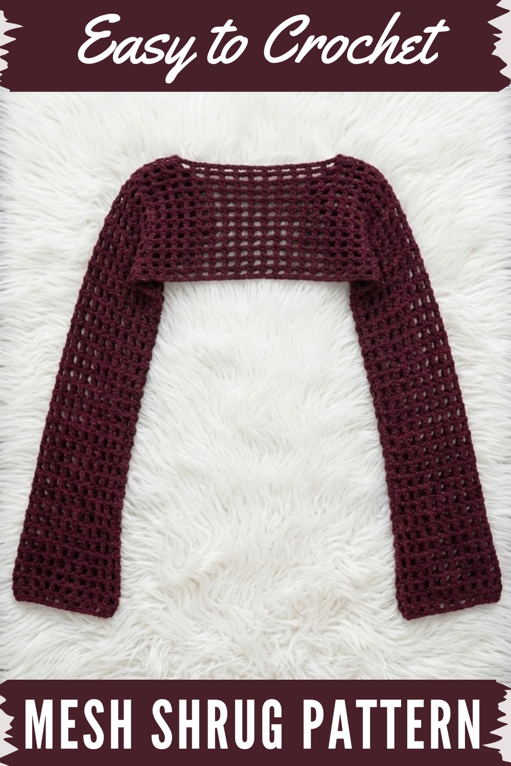Crochet Mesh Shrug Pattern