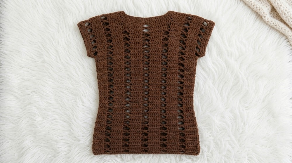 Crochet Mesh Style Top Pattern 4