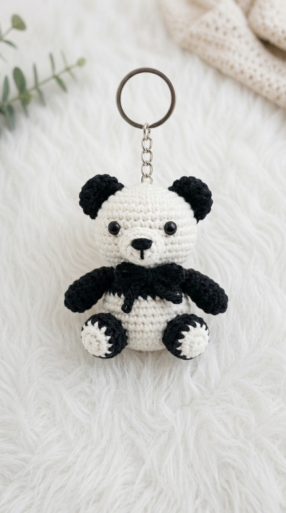 Crochet Panda Keychain Pattern 5