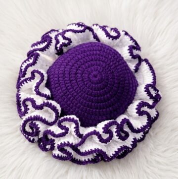 Crochet Ruffle Hat Pattern 5