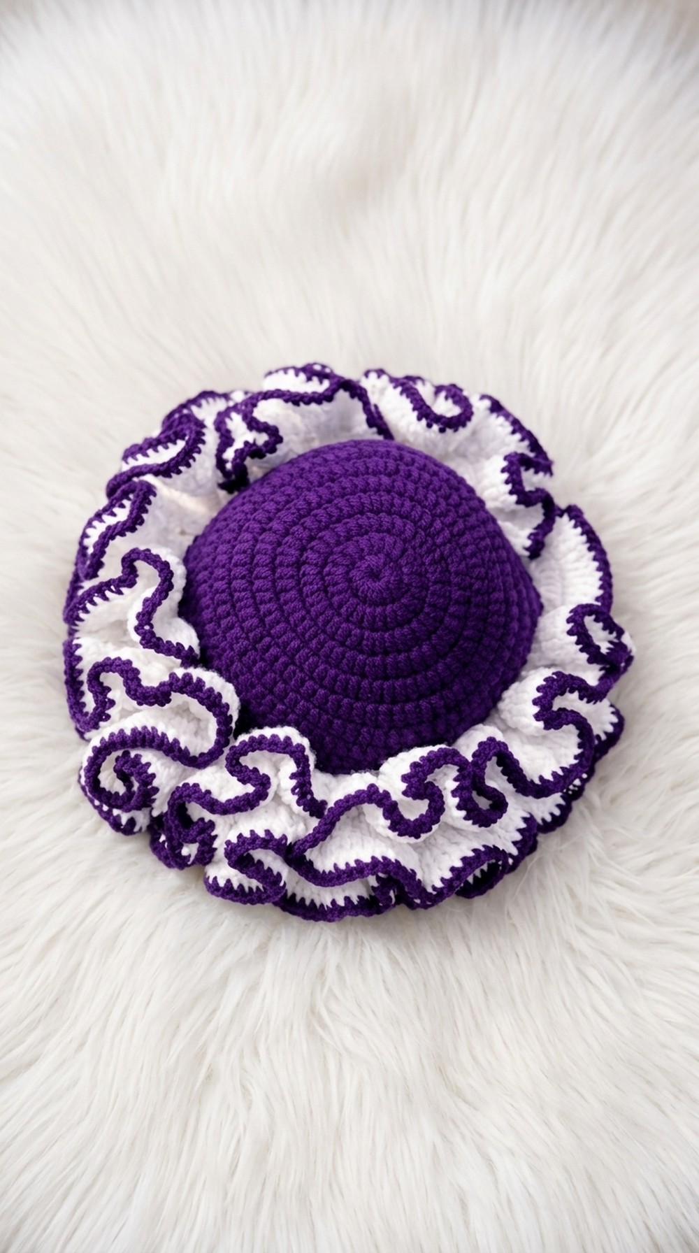 Crochet Ruffle Hat Pattern 5