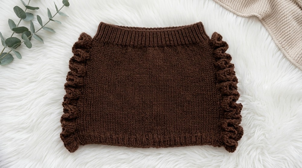 Crochet Skirt With Side Ruffle Pattern 4
