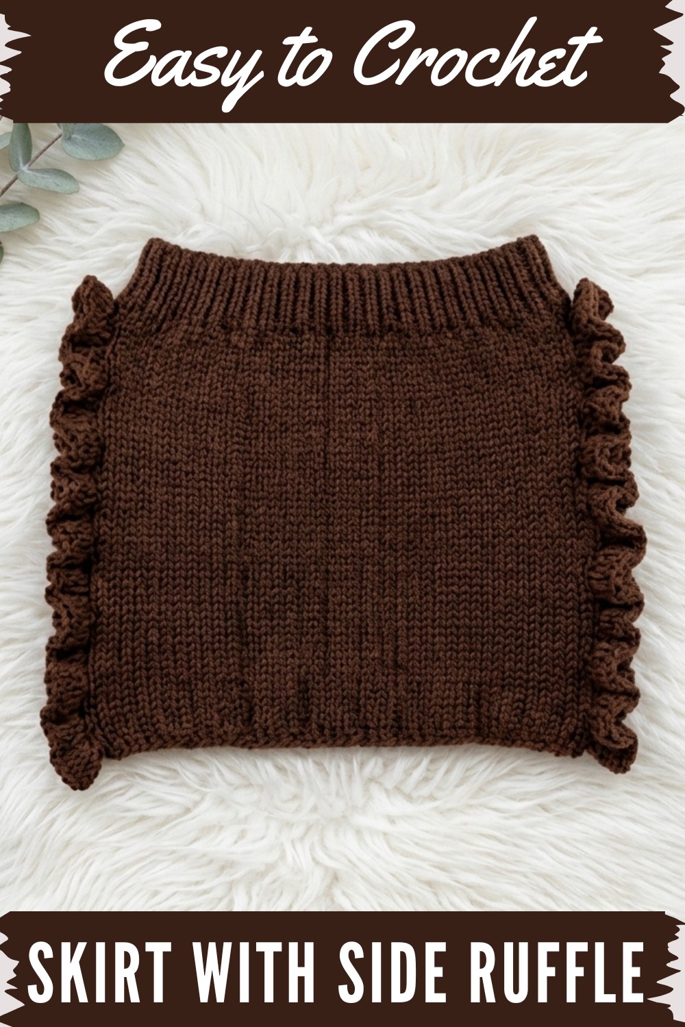 Crochet Skirt With Side Ruffle Pattern
