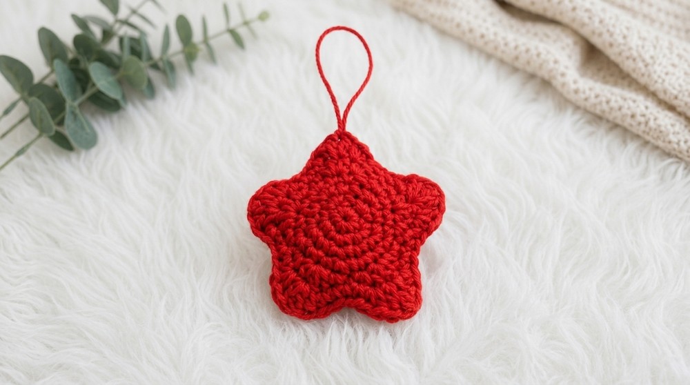 Crochet Star Ornament Pattern 4