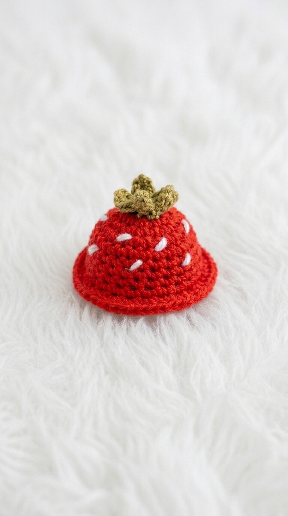 Crochet Strawberry Mini Hat Pattern 5