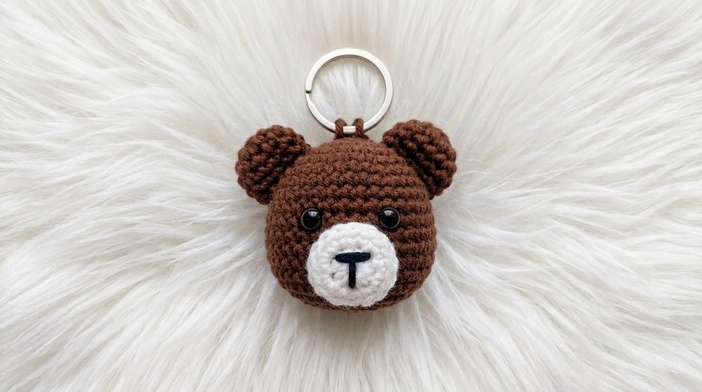 Crochet Teddy Bear Keychain Pattern 4