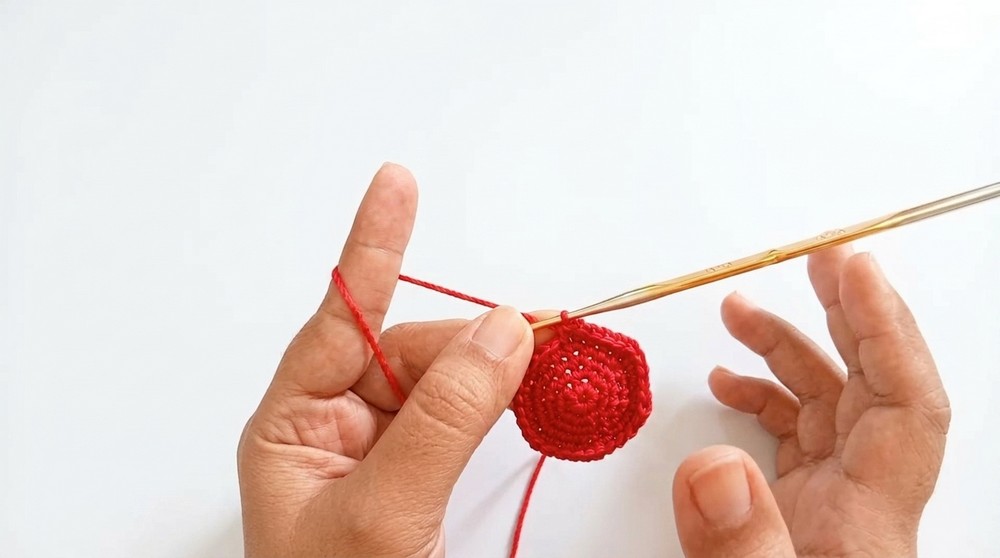 Crochet Tulip Keychain Pattern 2