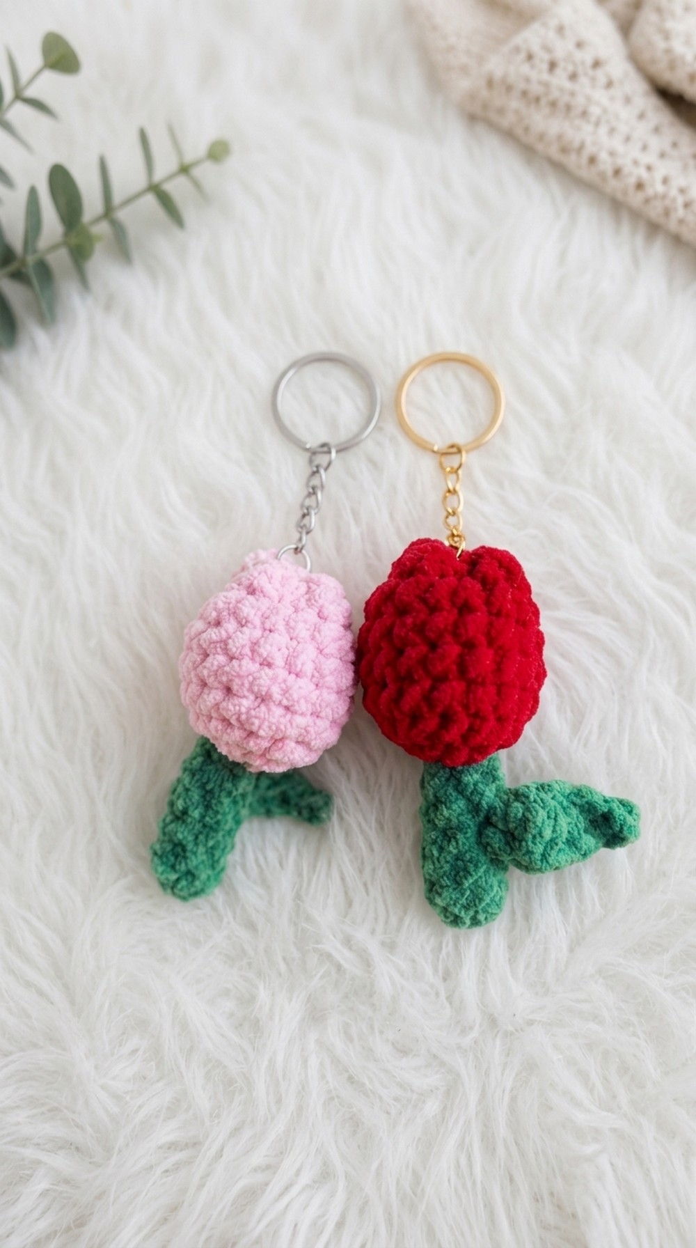 Crochet Tulip Keychain Pattern 5