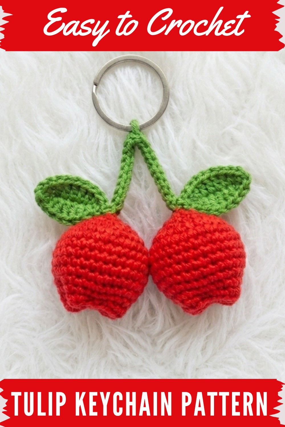 Crochet Tulip Keychain Pattern