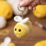 Crochet Bee Keychain Pattern