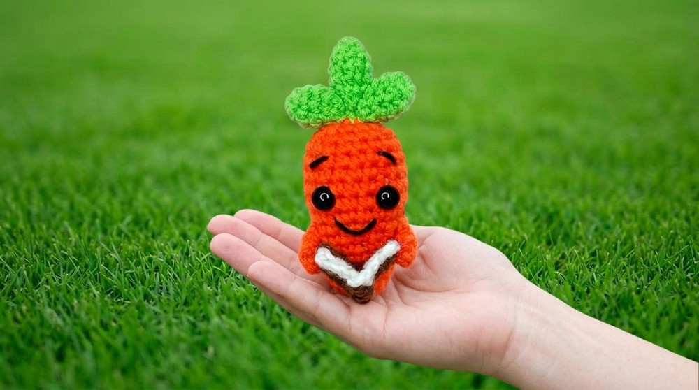 Crochet Carrot With Holding Book Pattern 4
