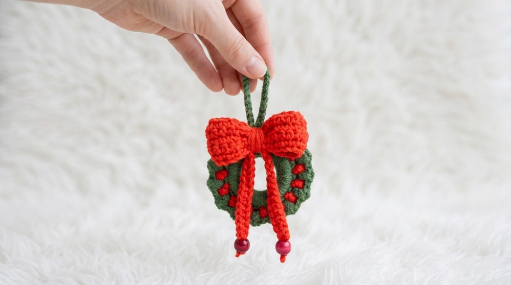 Crochet Christmas Wreath Pattern 4