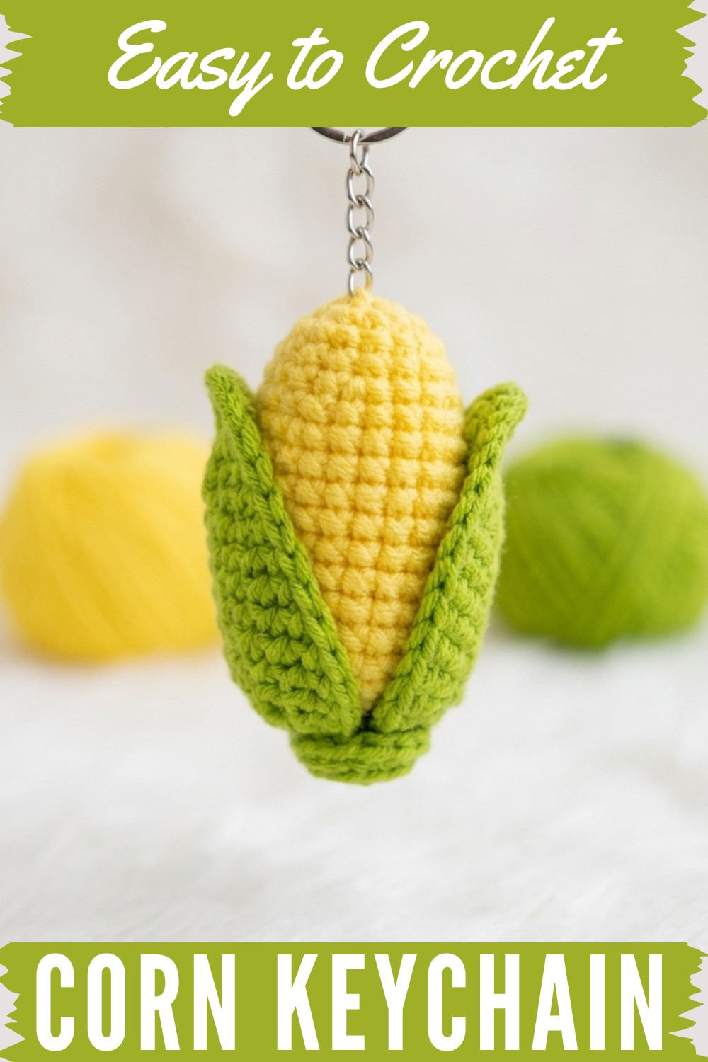 Crochet Corn Keychain Pattern