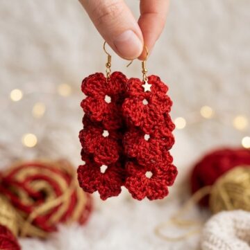 Crochet Earrings For Christmas Pattern 5