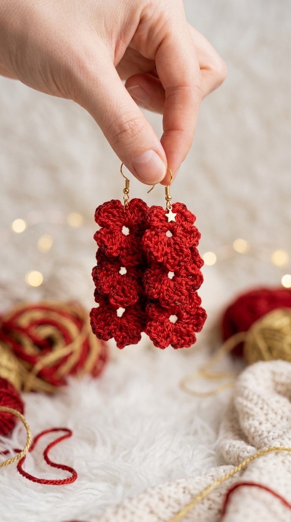 Crochet Earrings For Christmas Pattern 5