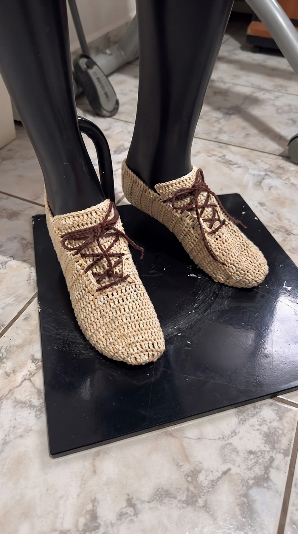 Crochet Lace-Up Slippers Pattern 6