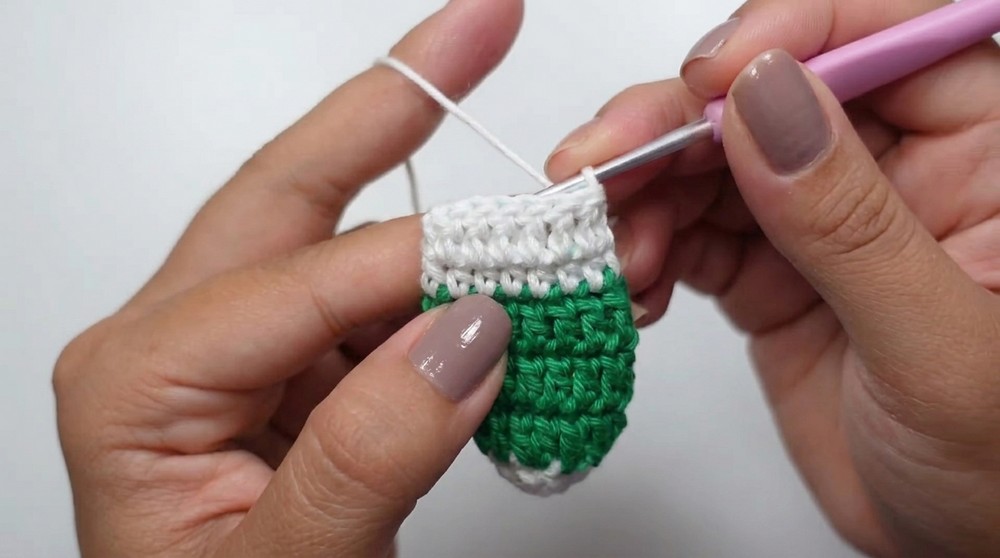 Crochet Mini Christmas Stocking Pattern 1