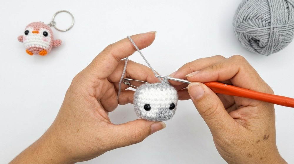 Crochet Penguin Keychain Pattern 3