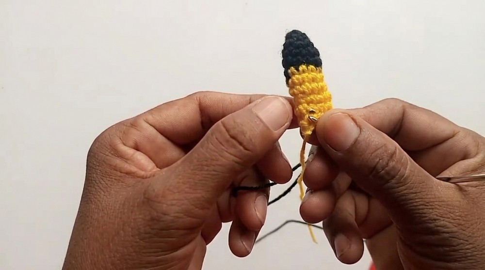 Crochet Pikachu Keychain Pattern 3