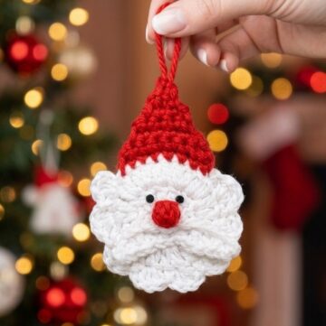 Crochet Santa Claus Keychain Pattern 5
