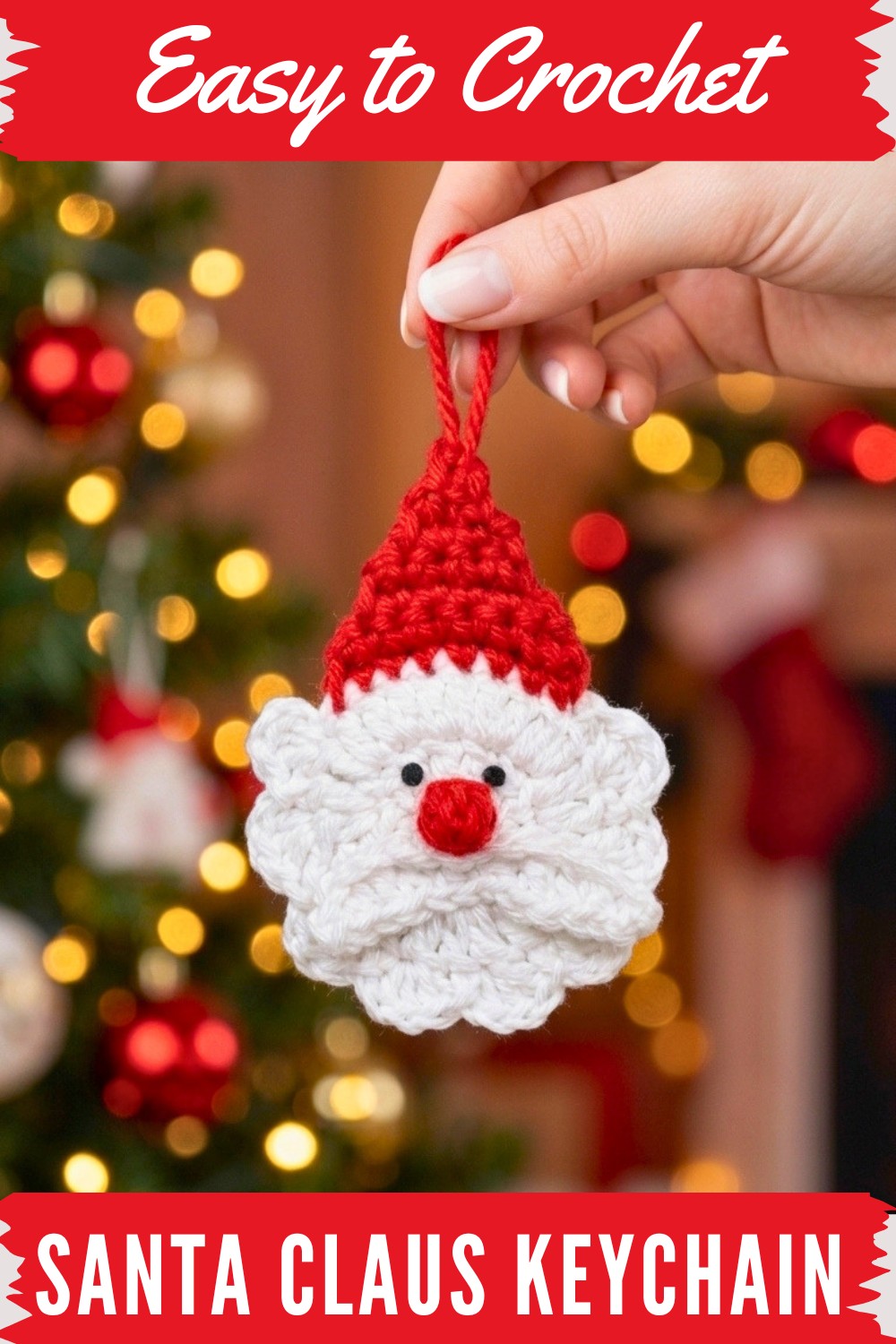 Crochet Santa Claus Keychain Pattern