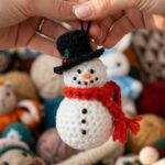 Crochet Snowman Ornament Pattern 5
