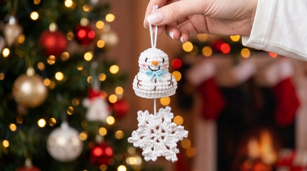 Crochet Snowman Wind Chime Pattern 4