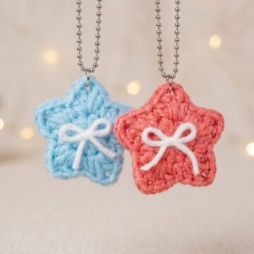 Crochet Star Keychain Pattern 5
